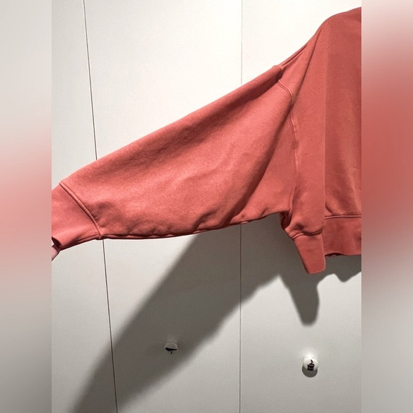 NIKE Sportswear Womens Oversized Crop Crewneck Sweatshirt, Size XS, Madder Root - Picture 15 of 15